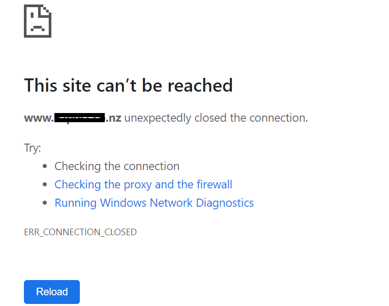 This Site Can’t Be Reached Error in Google Chrome