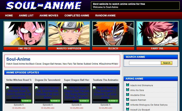 Best Sites Like Soul Anime to Watch Anime Online